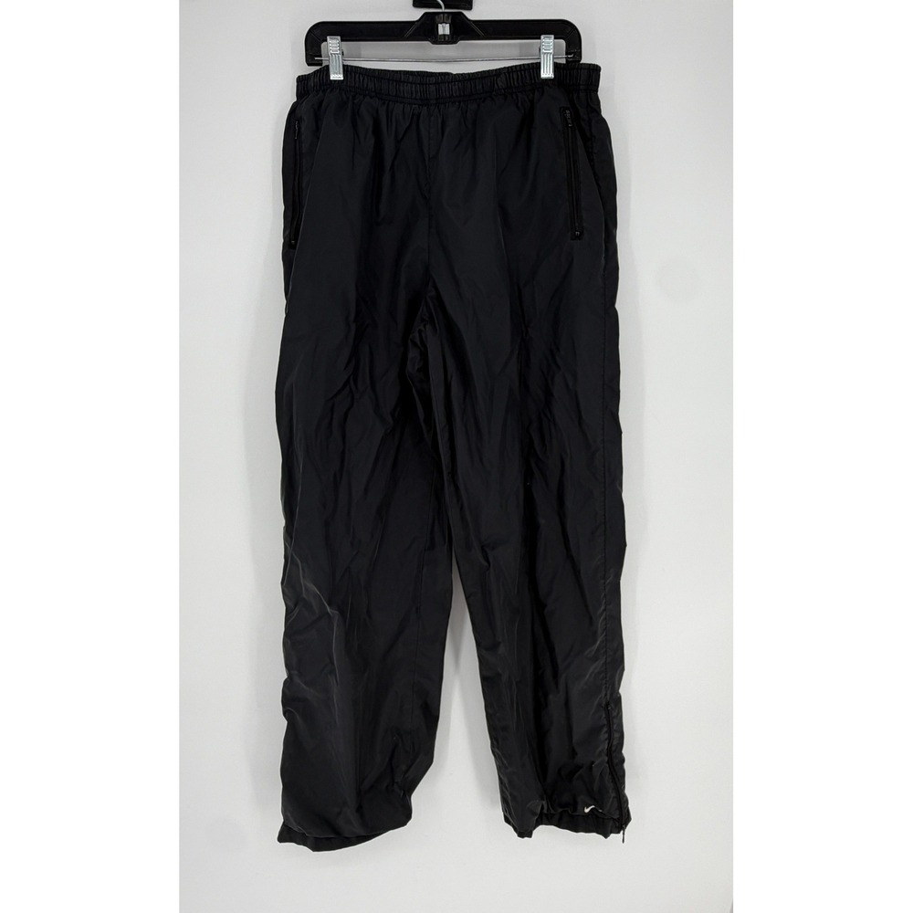 Vintage Nike Windbreaker Track Pants Mens XL Black Nylon Jersey Lined RN 56323